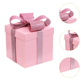 Christmas Gift Boxes Decorative Ornaments for Thanksgiving New Year Weddings Pink