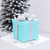 Christmas Gift Boxes Decorative Ornaments for Thanksgiving New Year Weddings Blue