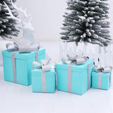 Christmas Gift Boxes Decorative Ornaments for Thanksgiving New Year Weddings Blue