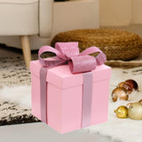 Christmas Gift Boxes Stackable Ornaments for Valentines Day Weddings Holiday Pink