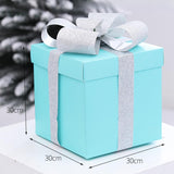 Christmas Gift Boxes Stackable Ornaments for Valentines Day Weddings Holiday Blue