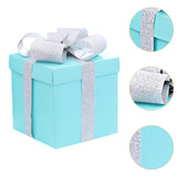 Christmas Gift Boxes Stackable Ornaments for Valentines Day Weddings Holiday Blue