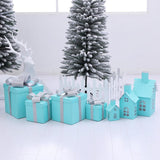 Christmas Gift Boxes Stackable Ornaments for Valentines Day Weddings Holiday Blue