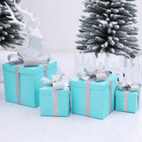 Christmas Gift Boxes Stackable Ornaments for Valentines Day Weddings Holiday Blue