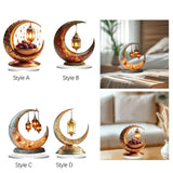 Ramadan Moon Light Acrylic Eid Mubarak Night Light for Party Restaurant Home Style A