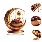 Ramadan Moon Light Acrylic Eid Mubarak Night Light for Party Restaurant Home Style A