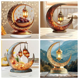 Ramadan Moon Light Acrylic Eid Mubarak Night Light for Party Restaurant Home Style A
