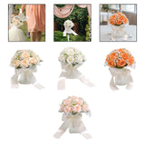 Maxbell Wedding Bouquet for Bride Artificial Silk Flowers Elegant Bridesmaid Bouquet Champagne
