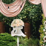 Maxbell Wedding Bouquet for Bride Artificial Silk Flowers Elegant Bridesmaid Bouquet Champagne