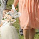 Maxbell Wedding Bouquet for Bride Artificial Silk Flowers Elegant Bridesmaid Bouquet Champagne