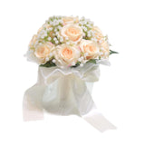 Maxbell Wedding Bouquet for Bride Artificial Silk Flowers Elegant Bridesmaid Bouquet Champagne