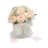 Maxbell Wedding Bouquet for Bride Artificial Silk Flowers Elegant Bridesmaid Bouquet Champagne