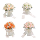 Maxbell Wedding Bouquet for Bride Artificial Silk Flowers Elegant Bridesmaid Bouquet Champagne