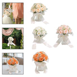 Maxbell Wedding Bouquet for Bride Artificial Silk Flowers Elegant Bridesmaid Bouquet Champagne