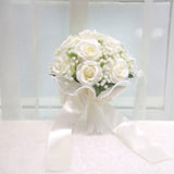 Maxbell Wedding Bouquet for Bride Artificial Silk Flowers Elegant Bridesmaid Bouquet White