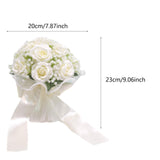 Maxbell Wedding Bouquet for Bride Artificial Silk Flowers Elegant Bridesmaid Bouquet White