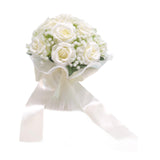 Maxbell Wedding Bouquet for Bride Artificial Silk Flowers Elegant Bridesmaid Bouquet White