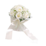 Maxbell Wedding Bouquet for Bride Artificial Silk Flowers Elegant Bridesmaid Bouquet White