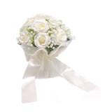 Maxbell Wedding Bouquet for Bride Artificial Silk Flowers Elegant Bridesmaid Bouquet White