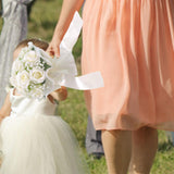 Maxbell Wedding Bouquet for Bride Artificial Silk Flowers Elegant Bridesmaid Bouquet White