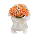 Maxbell Wedding Bouquet for Bride Artificial Silk Flowers Elegant Bridesmaid Bouquet Orange