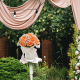 Maxbell Wedding Bouquet for Bride Artificial Silk Flowers Elegant Bridesmaid Bouquet Orange