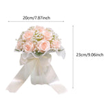 Maxbell Wedding Bouquet for Bride Artificial Silk Flowers Elegant Bridesmaid Bouquet Pink