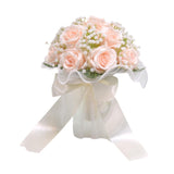 Maxbell Wedding Bouquet for Bride Artificial Silk Flowers Elegant Bridesmaid Bouquet Pink