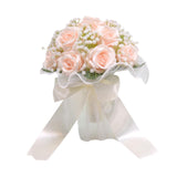 Maxbell Wedding Bouquet for Bride Artificial Silk Flowers Elegant Bridesmaid Bouquet Pink