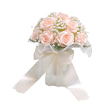 Maxbell Wedding Bouquet for Bride Artificial Silk Flowers Elegant Bridesmaid Bouquet Pink