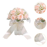 Maxbell Wedding Bouquet for Bride Artificial Silk Flowers Elegant Bridesmaid Bouquet Pink
