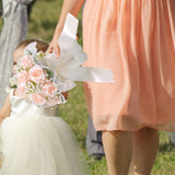 Maxbell Wedding Bouquet for Bride Artificial Silk Flowers Elegant Bridesmaid Bouquet Pink