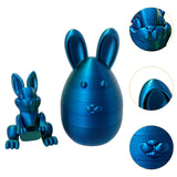 Maxbell 3D Printed Easter Bunny Egg Craft Statue for Hallway Bookshelves Home Office blue