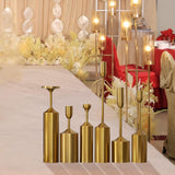 Maxbell Set of 6 Candle Holders Iron Candlestick Holder for Anniversary Mantel Event