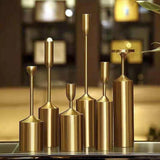 Maxbell Set of 6 Candle Holders Iron Candlestick Holder for Anniversary Mantel Event