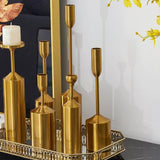 Maxbell Set of 6 Candle Holders Iron Candlestick Holder for Anniversary Mantel Event