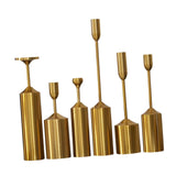 Maxbell Set of 6 Candle Holders Iron Candlestick Holder for Anniversary Mantel Event
