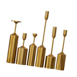 Maxbell Set of 6 Candle Holders Iron Candlestick Holder for Anniversary Mantel Event