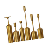 Maxbell Set of 6 Candle Holders Iron Candlestick Holder for Anniversary Mantel Event