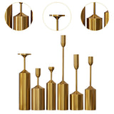 Maxbell Set of 6 Candle Holders Iron Candlestick Holder for Anniversary Mantel Event