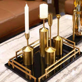 Maxbell Set of 6 Candle Holders Iron Candlestick Holder for Anniversary Mantel Event