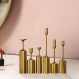 Maxbell Set of 6 Candle Holders Iron Candlestick Holder for Anniversary Mantel Event