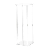 Maxbell Acrylic Vase Stand Wedding Centerpieces Stand for Wedding Dining Table Party 25cmx25cmx40cm