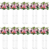 Maxbell Acrylic Vase Stand Wedding Centerpieces Stand for Wedding Dining Table Party 25cmx25cmx50cm