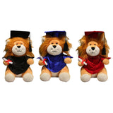 Maxbell Graduation Lion Doll Crafting Stuffed Animal for Friend Bedroom Party Favors Black