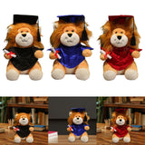 Maxbell Graduation Lion Doll Crafting Stuffed Animal for Friend Bedroom Party Favors Black