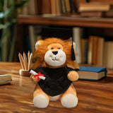 Maxbell Graduation Lion Doll Crafting Stuffed Animal for Friend Bedroom Party Favors Black