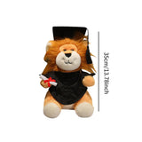 Maxbell Graduation Lion Doll Crafting Stuffed Animal for Friend Bedroom Party Favors Black