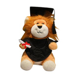 Maxbell Graduation Lion Doll Crafting Stuffed Animal for Friend Bedroom Party Favors Black