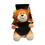 Maxbell Graduation Lion Doll Crafting Stuffed Animal for Friend Bedroom Party Favors Black